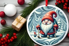 Round Christmas Ornament Sublimation|Clipart Product Image 2