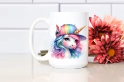 Baby Unicorn with Baseball Cap PNG Product Image 2