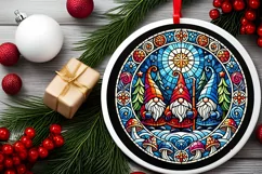 Round Christmas Ornament Sublimation|Clipart Product Image 1