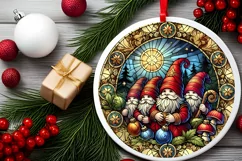 Round Christmas Ornament Sublimation|Clipart Product Image 1