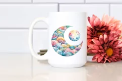 Colorful Moon Pastel Watercolor | Clipart Product Image 2