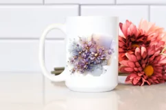 Abstract Shiny Lilac Made of with Golden Insertions | Product Image 2