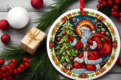 Round Christmas Ornament Sublimation|Clipart Product Image 1