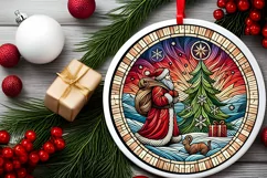 Round Christmas Ornament Sublimation|Clipart Product Image 1