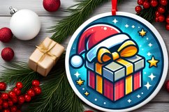 Round Christmas Ornament Sublimation|Clipart Product Image 2