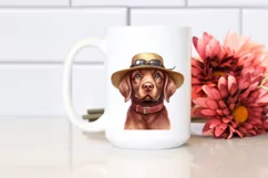 Chesapeake Bay Retriever Sun Hat Watercolor Clipart Product Image 2
