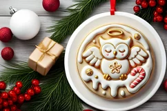 Round Christmas Ornament Sublimation|Clipart Product Image 1