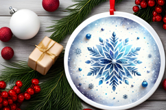 Round Christmass Ornament PNG Product Image 2