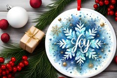 Round Christmas Ornament Sublimation|Clipart Product Image 2