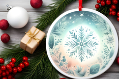 Round Christmass Ornament PNG Product Image 2