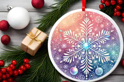 Round Christmass Ornament PNG Product Image 2