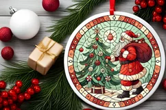 Round Christmas Ornament Sublimation|Clipart Product Image 1