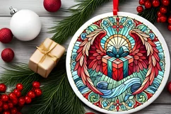 Round Christmas Ornament Sublimation|Clipart Product Image 1