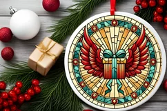 Round Christmas Ornament Sublimation|Clipart Product Image 1