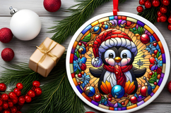 Round Christmass Ornament PNG Product Image 2