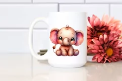 Colorful Plush Elephant Sewed | Sublimation | Clipart Product Image 2