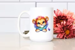 Colorful Baby Lion | Sublimation | Clipart Product Image 2