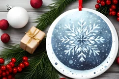 Round Christmas Ornament Sublimation|Clipart Product Image 2