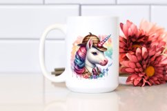 Colorful Baby Unicorn in Detective Hat Product Image 2