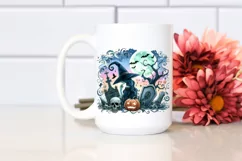 Vibrant Drawing of Witch with Grave | Sublimation | Clipart Product Image 2