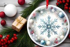 Round Christmass Ornament PNG Product Image 2