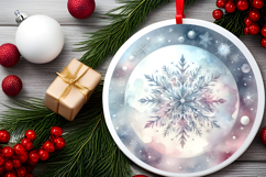 Round Christmass Ornament PNG Product Image 2
