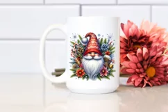 Detailed Vibrant Watercolor Christmas Gnome Product Image 2