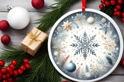 Round Christmas Ornament Sublimation|Clipart Product Image 2