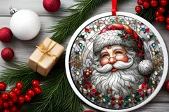 Round Christmas Ornament Sublimation|Clipart Product Image 2