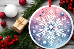 Round Christmas Ornament Sublimation|Clipart Product Image 2
