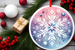 Round Christmass Ornament PNG Product Image 2