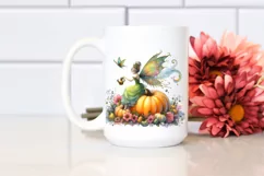 Fairy and Pumpkin Drawing | Vibrant Art Clipart Product Image 2