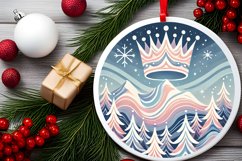 Round Christmas Ornament Sublimation|Clipart Product Image 2