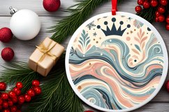 Round Christmas Ornament Sublimation|Clipart Product Image 2