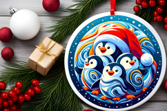 Round Christmass Ornament PNG Product Image 2