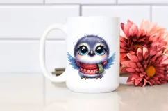 Funny Expressive Cute Baby Bird for Christmas PNG Product Image 2