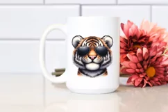 Funny Cute Tiger Portrait Smiling | Clipart Product Image 2