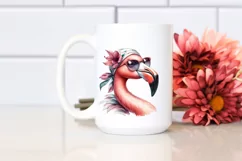Cute Flamingo Portrait Smiling | Clipart Product Image 2