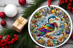 Round Christmass Ornament PNG Product Image 2