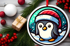 Round Christmass Ornament PNG Product Image 2