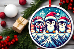 Round Christmass Ornament PNG Product Image 2