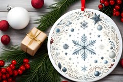 Round Christmas Ornament Sublimation|Clipart Product Image 2