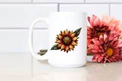 Stained Sunflower Watercolor Splash | Clipart Product Image 2