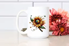 Stained Sunflower Watercolor Splash | Clipart Product Image 2
