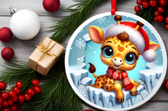 Round Christmass Ornament PNG Product Image 2