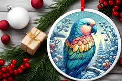 Round Christmas Ornament Sublimation|Clipart Product Image 2