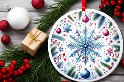 Round Christmas Ornament Sublimation|Clipart Product Image 2