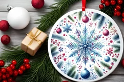 Round Christmas Ornament Sublimation|Clipart Product Image 2