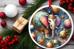 Round Christmas Ornament Sublimation|Clipart Product Image 2