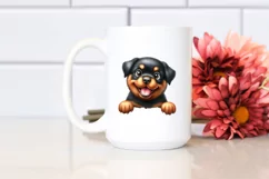 Funny Rottweiler Watercolor Splash | Clipart Product Image 2